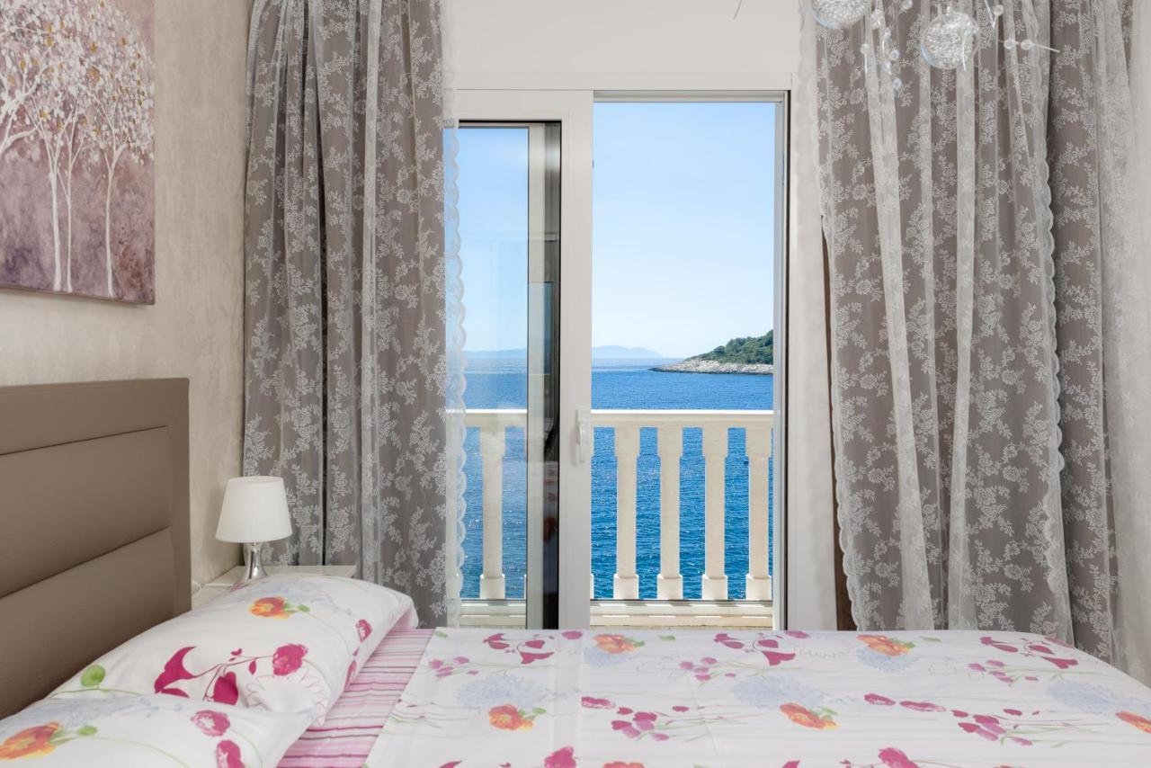 Luxury Bellavista Amazing Sea Holidays With Private Beach & Parking Milna  Exteriör bild